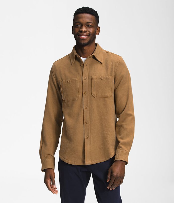 The North Face Overhemd Heren Valley Twill Flannel ENCW73618 - Khaki